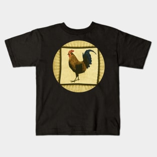 Little Red Rooster Yellow Kids T-Shirt